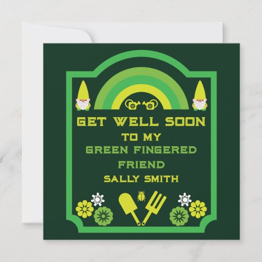 Carte Head Garden Gnome Gardener (Devant)