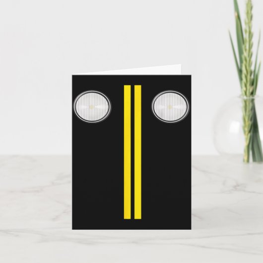 Carte Headlights With Road Markings Funny Halloween Cost (Devant)