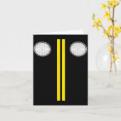 Carte Headlights With Road Markings Funny Halloween Cost (Fleur jaune)