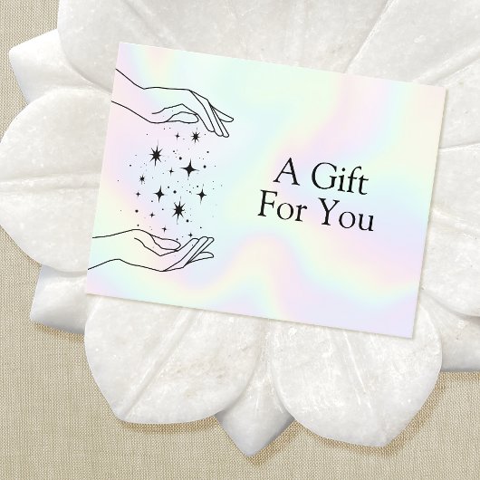 Carte Healing Hands Holographic Gift Certificate