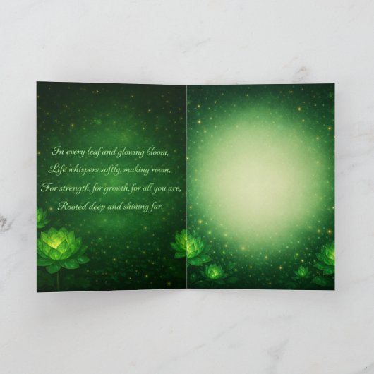 Carte Healing Message Growth Renewal and Calm (Intérieur)