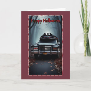 Carte Hearse in the Woods Halloween Card