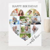 Carte Heart 11 Photo Collage avec Love Script Anniversai (Devant)