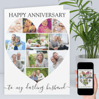 Heart 11 Photo Collage Mari Script Anniversaire