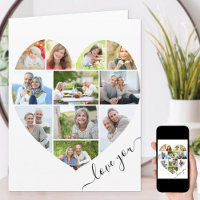 Heart 11 Photo CollageLove You Script Anniversaire