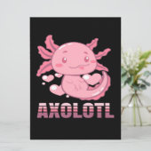 Carte Heart Axolotl | Caricature mignon Axolotl (Debout devant)