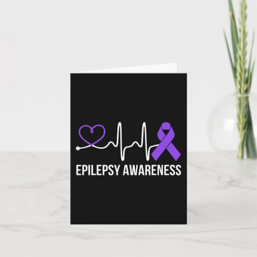 Carte Heart-beat Epilepsy Sensibilisation à l'épilepsie (Devant)