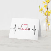 Carte Heart beat with love life (Fleur jaune)