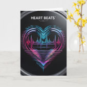 Carte Heart Beats Greeting Card – Modern Romantic Design (Fleur jaune)