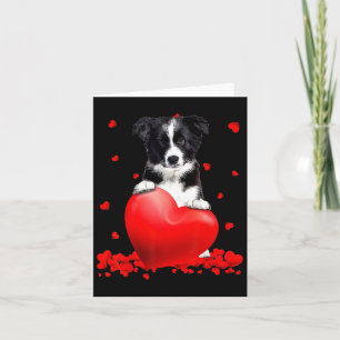 Carte Heart Border Collie Amoureux des chiens Noël Valen