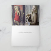 Carte Heart Calligraphy Photo Happy Birthday Card (Intérieur)