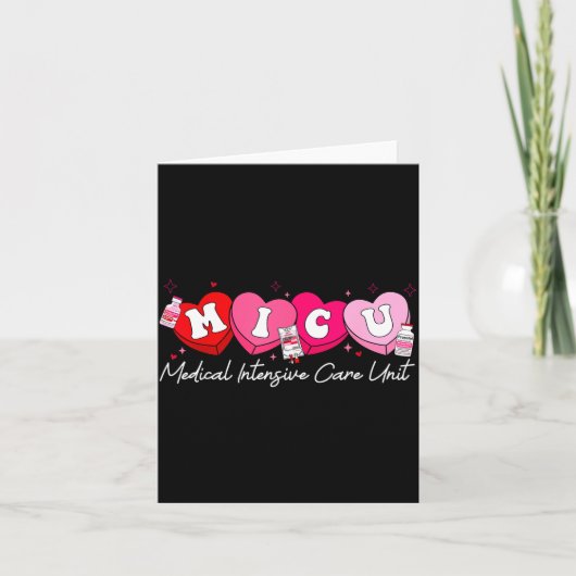 Carte Heart Candy Micu Infirmière Saint-Valentin Médical (Devant)