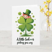 Carte Heart Clover Luck Scene Card (Fleur jaune)