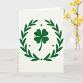 Carte Heart Clover Wreath Luck Card (Fleur jaune)