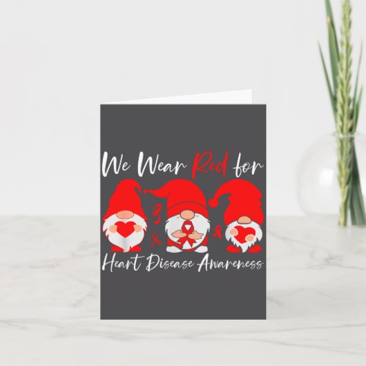 Carte Heart Disease Awareness Gnome (Devant)