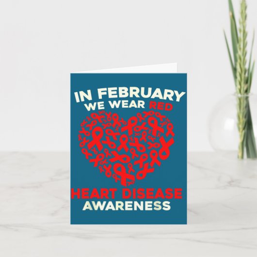 Carte Heart Disease Awareness Go Red In February Health  (Devant)