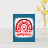 Carte Heart Disease Awareness Heart Month Rainbow Heart  (Fleur jaune)