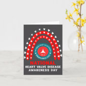 Carte Heart Disease Awareness - Heart Valve Disease Awar (Fleur jaune)