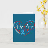 Carte Heart Disease Awareness Heartbeat Survivor Warrior (Fleur jaune)