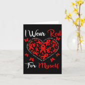 Carte Heart Disease Awareness Month Open Heart Diseases  (Fleur jaune)