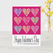 Carte Heart Filled Happy Valentine's Day Granddaughter (Fleur jaune)