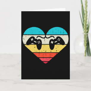 Carte Heart Gamer Valentines Day Hommes Garçons Fille En