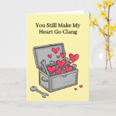 Carte Heart Goes Clang Tin Toolbox 10th Wedding Annivers (Fleur jaune)