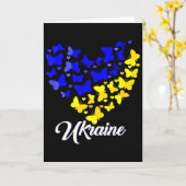 Carte Heart Heart Ukraine Shirt Butterfly I Stand With U (Fleur jaune)