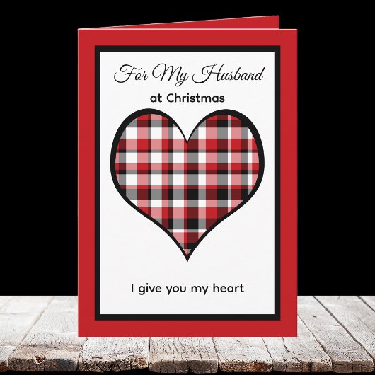 Carte Heart Husband Christmas Card