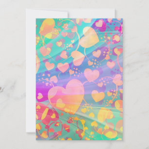 Carte Heart Love Motif Pastel Design