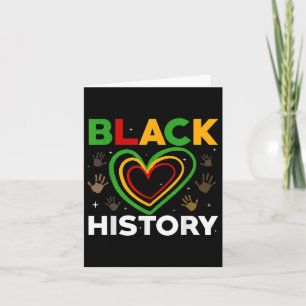 Carte Heart Mains African American Heritage Black Histor