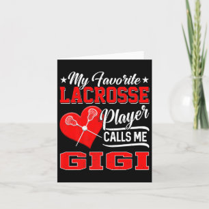 Carte Heart My Favori Lacrosse Player Me Appelle Gigi