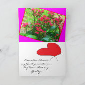 Carte Heart Never dit Goodbye Card (Intérieur)