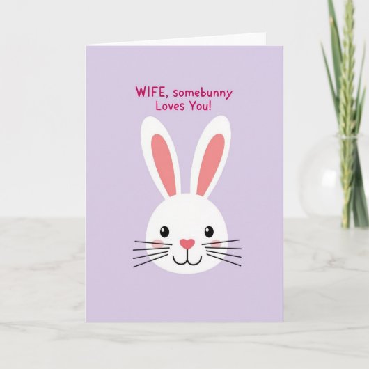 Carte Heart Nose Animal Wife Card (Devant)