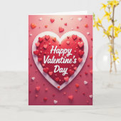 Carte Heart Pattern Valentines Day Card (Fleur jaune)