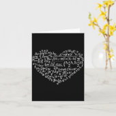 Carte Heart Shaped Maths Formulas (Fleur jaune)