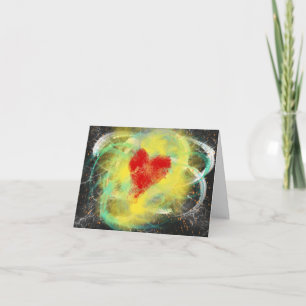 Carte Heart Supernova Christian Modern Art Merci