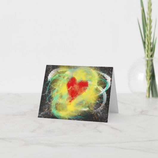 Carte Heart Supernova Christian Modern Art Merci (Devant)