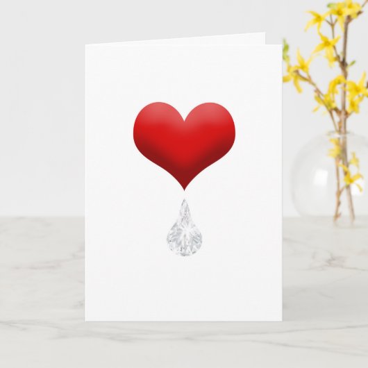 Carte Heart tears (Fleur jaune)