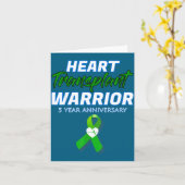 Carte Heart Transplant 5 Year Anniversary Warrior Patien (Fleur jaune)