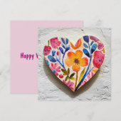 Carte Heart Valentine's Day (Devant / Derrière)