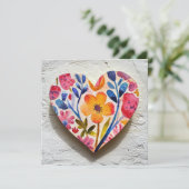 Carte Heart Valentine's Day (Debout devant)