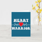 Carte Heart Warrior Heart Disease Awareness Month Red He (Fleur jaune)