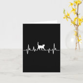 Carte Heartbeat Cat  (Fleur jaune)