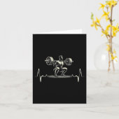 Carte Heartbeat Ecg Bodybuilder Weightlifting Weightlift (Fleur jaune)