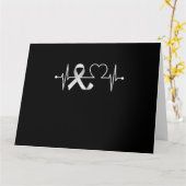 Carte Heartbeat Lung Cancer Awareness (Fleur jaune)