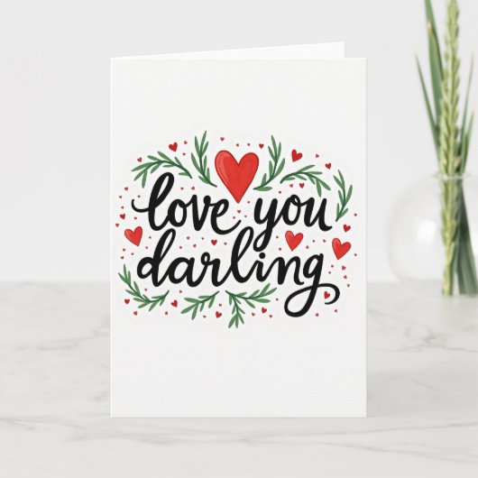 Carte Heartfelt Botanical Love Card (Devant)