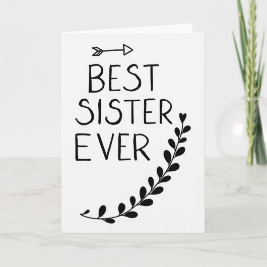 Carte Heartfelt Botanical Sister Card (Devant)