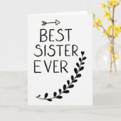 Carte Heartfelt Botanical Sister Card (Fleur jaune)