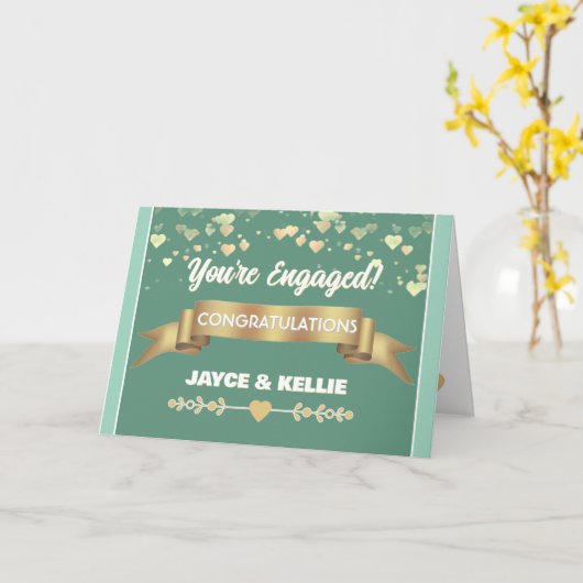 Carte Heartfelt Custom Engagement  (Fleur jaune)